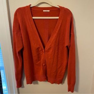 Small Rustic Orange Sweater Cardigan